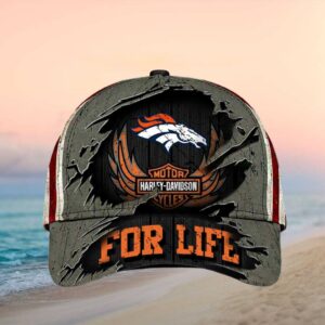 Denver Broncos x Harley Davidson “For Life” Distressed Vintage Hat.jfif