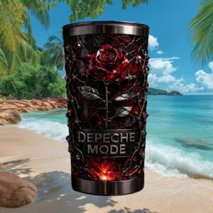 Depeche Mode “Enjoy the Silence” 3D Red Rose Mosaic Art Tumbler