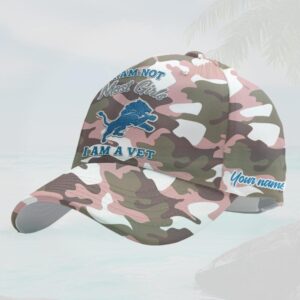 Detroit Lions NFL Camo Women Veterans Classic Cap