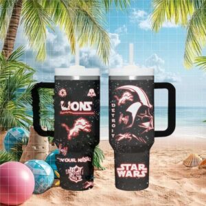Detroit Lions Star Wars Darth Vader Personalized Tumbler