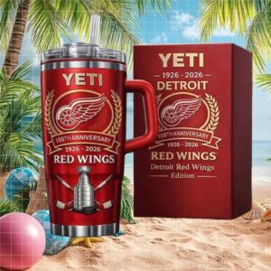 Detroit Red Wings 100th Anniversary (1926 2026) Hockey Edition Commemorative Tumbler