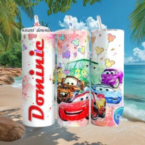 Disney Pixar Cars Custom Name Tumbler