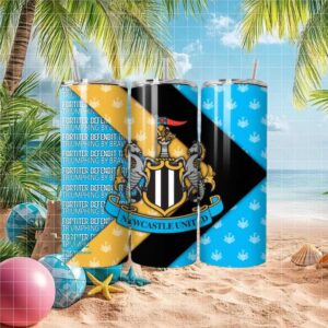 Durable Stainless Steel Newcastle United Tumbler with Straw