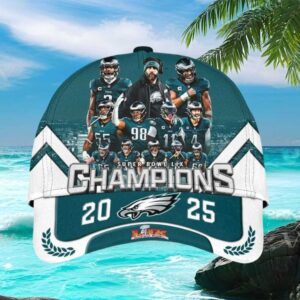 Eagles Super Bowl 59 Champions Roster Players Coach Sirianni Commemorative Hat