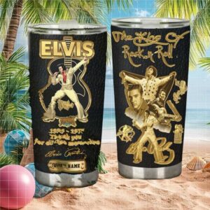 Elvis Presley King Of Rock Memorial Tribute Tumbler