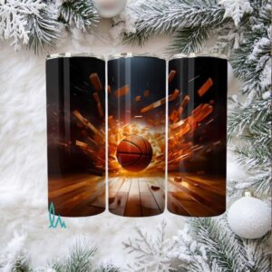 Explosive Impact Basketball Travel Tumbler
