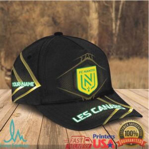 Fc Nantes Les Canaris Custom Name Personalized Soccer Fan Hat