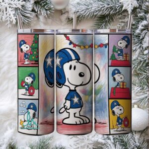 Festive Peanuts & Dallas Cowboys Insulated Tumbler