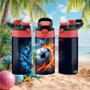 Fire & Ice Soccer Action Kids Tumbler