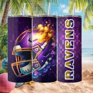 Game Day Ravens Stainless Steel Tumbler