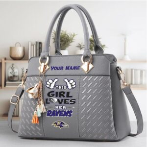 Game Day Ready! Baltimore Ravens Team Spirit Tote Bag with Custom Name