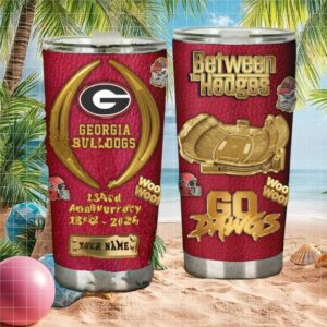 Georgia Bulldogs 134Th Anniversary Between Hedges Tumbler