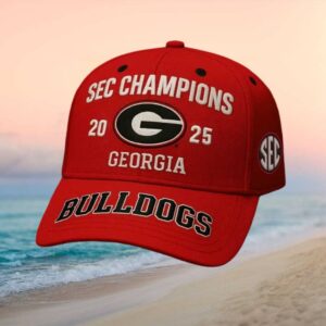 Georgia Bulldogs 2025 SEC Champions Red Embroidered Commemorative Hat.jfif