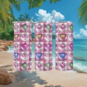 Glamour Gamble Pink Quilted Tumbler