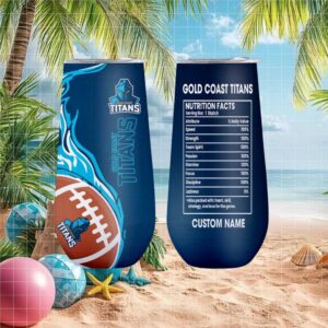 Gold Coast Titans Nrl Nutrition Facts Personalized Tumbler