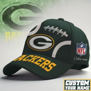 Green Bay Packers NFL Team Apparel Adjustable Hat with Custom Name