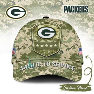 Green Bay Packers New Era Camo 20232025 Salute To Service 39THIRTY Flex Hat