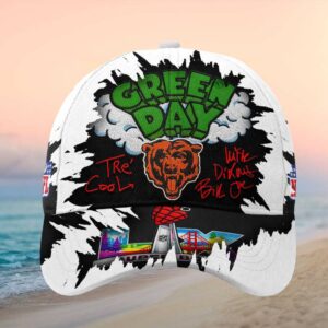 Green Day x Chicago Bears NFL Super Bowl LVIII Custom Hat.jfif