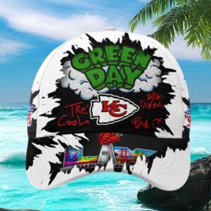 Green Day x Kansas City Chiefs NFL Super Bowl LVIII Custom Hat.jfif