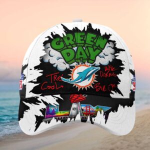 Green Day x Miami Dolphins NFL Super Bowl LVIII Custom Hat.jfif