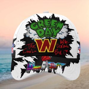 Green Day x Washington Commanders NFL Super Bowl LVIII Custom Hat.jfif