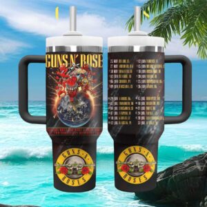 Guns N' Roses World Tour Concert Dates 40oz Stainless Steel Tumbler