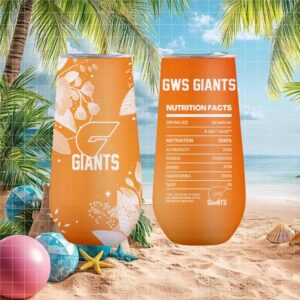 Gws Giants Afl Nutrition Facts Orange Tumbler Design