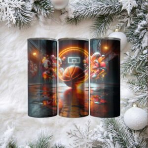 Hoop Dreams Glowing Basketball Tumbler