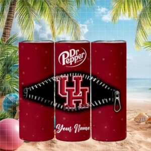 Houston Cougars Dr Pepper Big 12 Zipper Tumbler Design