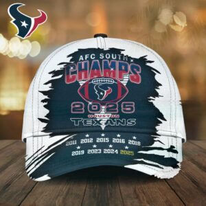 Houston Texans 2025 AFC South Division Champions Adjustable Hat