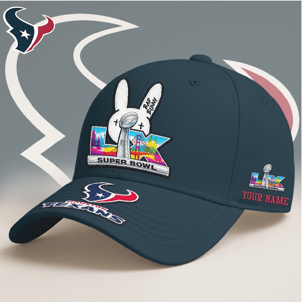 Houston Texans Super Bowl Lix Bad Bunny Personalized Cap Houston Texans Super Bowl Lix Bad Bunny Personalized Cap