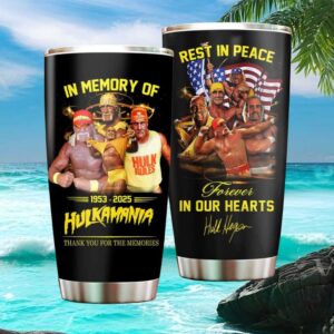 Hulk Hogan Hulkamania Memorial Tribute 1953 2025 Rest In Peace Tumbler
