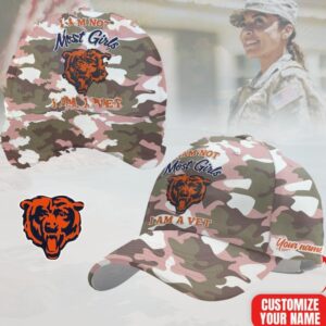 I Am A Vet Pink Camouflage Baseball Cap with Bear Logo Hat I Am A Vet Pink Camouflage Baseball Cap with Bear Logo Hat
