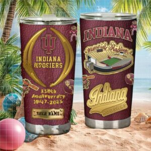Indiana Hoosiers 138Th Anniversary Memorial Stadium Custom Name Tumbler