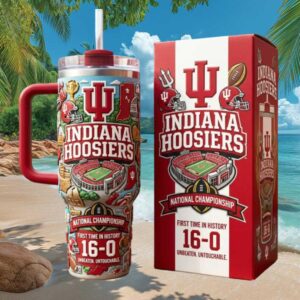 Indiana Hoosiers 16 0 Unbeatable National Championship Graphic 40oz Tumbler