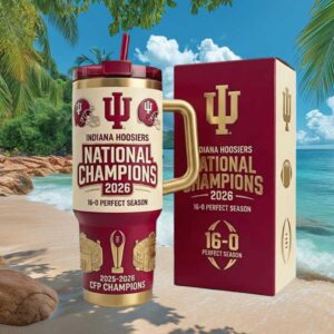 Indiana Hoosiers 2026 National Champions 16 0 Perfect Season Tumbler & Gift Box