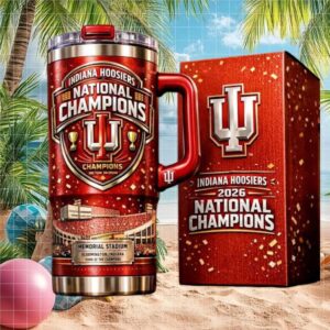 Indiana Hoosiers 2026 National Champions Memorial Stadium Red Tumbler