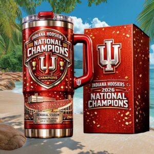 Indiana Hoosiers 2026 National Champions Memorial Stadium Victory Tumbler