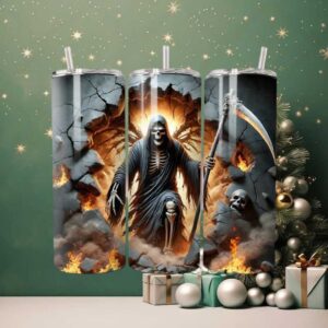 Inferno Skull Stainless Steel Tumbler