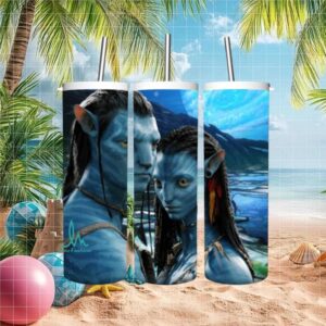 Jake and Neytiri Custom Sublimation Tumbler