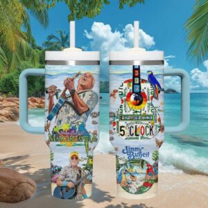 Jimmy Buffett It's 5 O'Clock Somewhere Florida License Plate 40oz Tumbler