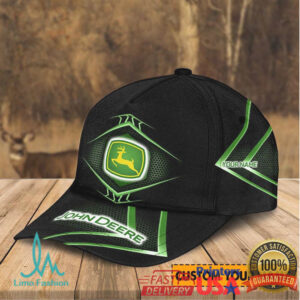 John Deere Classic Logo Custom Name Green Cap