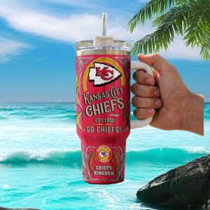 Kansas City Chiefs 40oz Tumbler Chiefs Kingdom Vintage Insulated Travel Tumbler