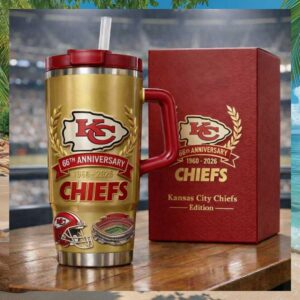 Kansas City Chiefs 66th Anniversary (1960 2026) Commemorative Tumbler