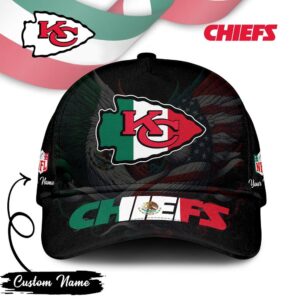Kansas City Chiefs Mexican Heritage Custom Name Baseball Cap