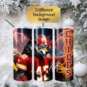 Kansas City Chiefs Wolf Mascot Insulated Tumbler