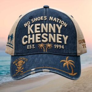 Kenny Chesney No Shoes Nation Est 1994 Distressed Denim Trucker Hat