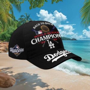 LA Dodgers Back to Back World Series Champions 2024 2025 Black Cap