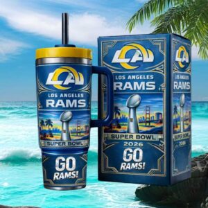 LA Rams Super Bowl 2026 Commemorative 40oz Insulated Tumbler
