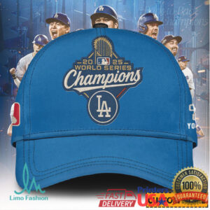 La Dodgers 2025 World Series Champions Custom Name Cap